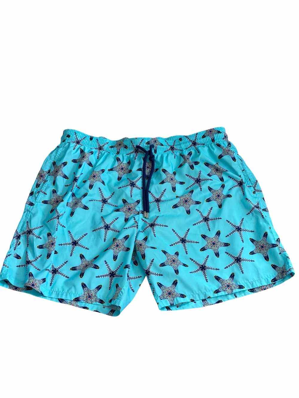 Vilebrequin Moorea Starfish Print Swim Trunks Turquoise